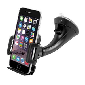 getron car mount holder, windshield dashboard universal car cell phone cradle for iphone xs max xr x 8 plus 7 plus 6s se samsung galaxy s9 s8 edge s7 s6 note 9 google pixel lg and all smartphones