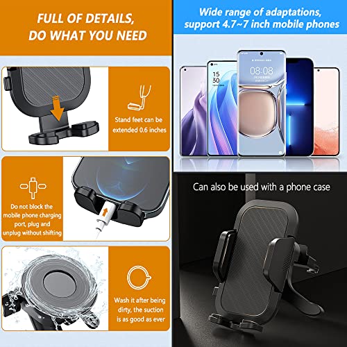 NHHC Car Phone Holder Mount,Dashboard/Windshield/Air Vent Cell Phone Holder,Anti-Shake Handsfree 360°Rotatable and Retractable Car Phone Holder,Compatible iPhone 14 13 12 Pro Max/All Smart Phones