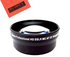 58mm 2x telephoto lens for canon digital eos rebel sl1, t1i, t2i, t3, t3i, t4i, t5, t5i eos60d, eos70d, 50d, 40d, 30d, eos 5d, eos5d mark iii, eos6d, eos7d, eos7d mark ii, eos-m digital slr cameras which has any of these canon lenses 18-55mm is ii, 55-250