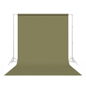 savage seamless paper photography backdrop – color #34 olive green, size 107 inches wide x 36 feet long, backdrop for youtube videos, streaming, interviews and portraits – made in usa