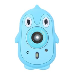 ips screen with silicone cover cartoon children digital camera, children camera, portable for boys girls(blue)