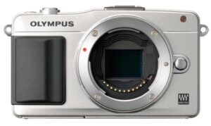 olympus e-pm2 mirrorless digital camera, body only (silver) (old model)