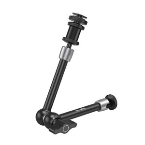 SMALLRIG Articulating Rosette Arm Max 11'' Long with Cold Shoe Mount & Standard 1/4"-20 Threaded Screw Adapter - 1498