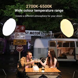 SmallRig RC 220B 220W Bi-Color LED Video Light 2700K-6500K 84500 Lux@3.3ft Continuous Lighting CRI 95+ TLCI 96+ w/Bowens Mount, Manual and App Control Remotely Professional Studio Spotlight-3473