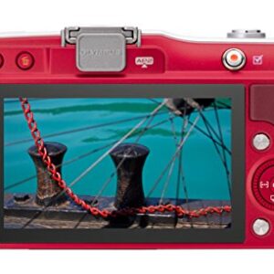 Olympus E-PM2 Mirrorless Digital Camera with 14-42mm Lens (Red) (Old Model)