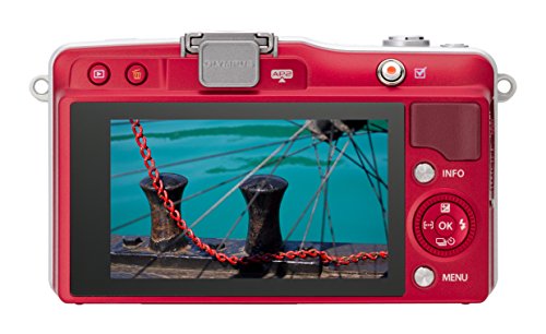 Olympus E-PM2 Mirrorless Digital Camera with 14-42mm Lens (Red) (Old Model)