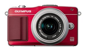 Olympus E-PM2 Mirrorless Digital Camera with 14-42mm Lens (Red) (Old Model)