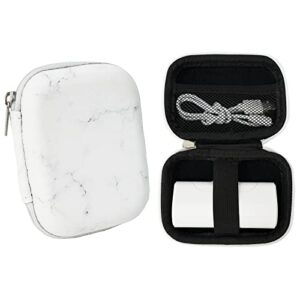 aeorey case for iwalk mini portable charger for iphone cases for iwalk usb c portable charger compactable with 4500mah, 4800mah, 3350mah (white marble)