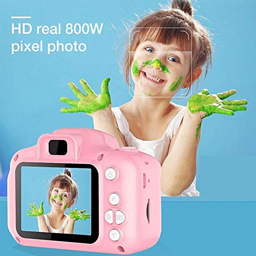 HDLIV 2 Inch HD Screen Chargable Digital Mini Camera Kids Cute Camera Toys Outdoor Photography Props for Child Birthday Gift (Blue)