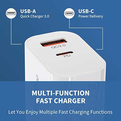 C Charger iPhone 14 13 12 Charger Fast Charging Block,20W USB C Wall Charger Dual Port Charge Block Compatible with iPhone 14/14 Pro max/ 13/13 Pro max/12/12 Pro max/11/11Pro Max/X Charging Blocks