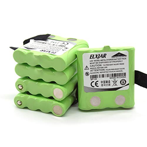 (5-Pack) 4.8V 700mAh BP-38 Ni-MH Batteries, Compatible for Uniden BP-38 BP-39 BT-1013 BT-537 BP-40 FRS-008 Two-Way Radio