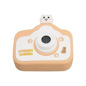 toddler camera, cute cartoon a variety of filters usb rechargeable 40mp hd small digital camera khaki with lanyard for children
