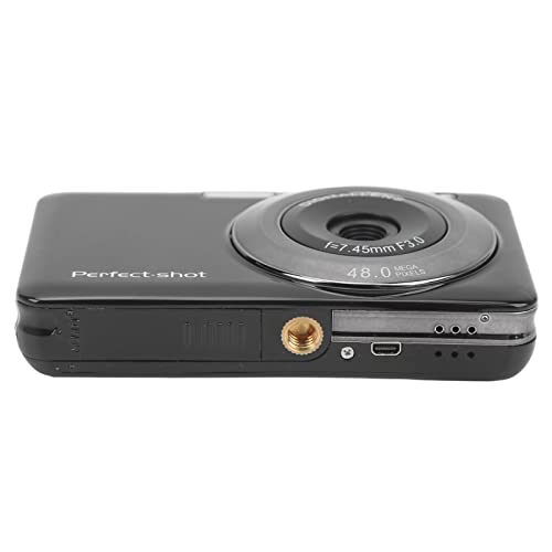 Zunate Kids Camera, 48MP Vlogging Camera, 8X Optical Zoom Compact Portable Digital Camera, 2.7in Screen Video Camera for Kids Teens Gifts (Black)