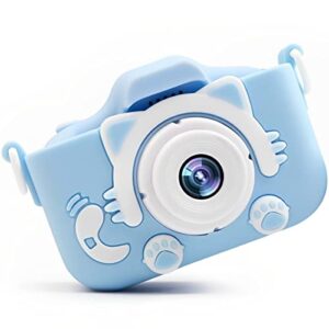Kids Camera Toy USB Rechargeable HD Kids Camera with 400mAh Battery and 2 Inch LCD Screen Multifunctional Mini Children Video Camera with 6 Filter Effects for 3-8 Years Old Boys Girls(Blue)