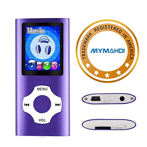 WOWSYS- Digital, Compact and Portable MP3 / MP4 Player (Max Support 64 GB) with Photo Viewer, E-Book Reader and Voice Recorder and FM Radio Video Movie in Purple
