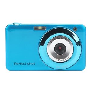 digital camera, 2.7in mini video camera pocket camera with 8x optical zoom 48mp vlogging camera for kids teens gifts(blue)