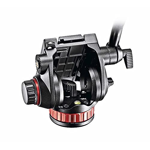 Manfrotto Video Head with Flat Base and Fixed Lever, Video Head for Compact Video Cameras and DSLR Cameras, for Filming, Videography, Content Creation, Vlogging, Live Streaming