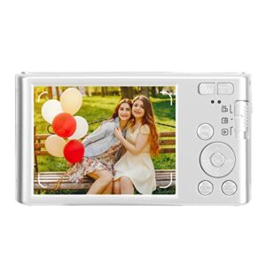 4k digital camera, 16x digital zoom 2.8 inch shake proof hd camera 48m pixel usb rechargeable portable compact camera built in fill light for teens adults beginners birthday gifts (silver)