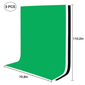 2.6 x 2M/8.5 x 6.5FT Background Support System and 5500K Umbrellas Softbox Continuous Lighting Kit for Photo Studio Product Portrait and Video Shoot Photography