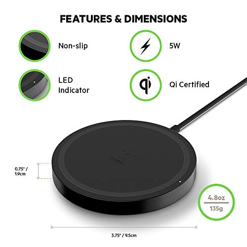 Belkin Wireless Charger 5W - Boost Up Wireless Charging Pad Compatible With All Qi Enabled Devices