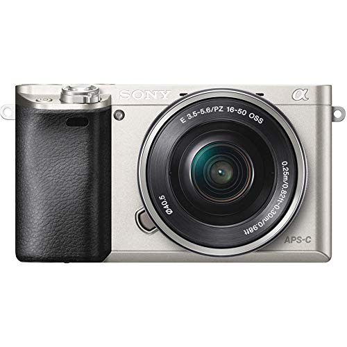 Sony Alpha a6000 Mirrorless Camera w/ 16-50mm Lens & 64GB Card Bundle (Silver)