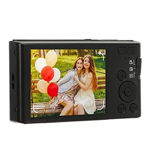 Digital Camera, 16X Digital Zoom Rechargeable Lithium Ion Battery Built in Fill Light Compact Camera for Teens (Black)