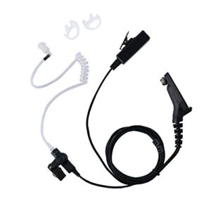 caroo xpr 7550 earpiece, 2 wire surveillance kit headset with one pair medium earmolds for apx4000 6000 7000 8000 xpr6350 6550 6580 7350 7350e 7380 7550e 7580 7580e two way radio walkie talkie
