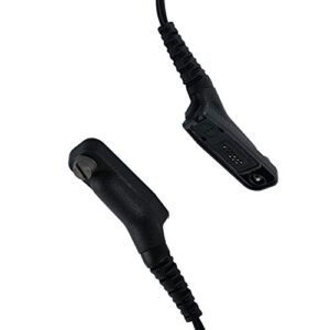 Caroo XPR 7550 Earpiece, 2 Wire Surveillance Kit Headset with One Pair Medium Earmolds for APX4000 6000 7000 8000 XPR6350 6550 6580 7350 7350e 7380 7550e 7580 7580e Two Way Radio Walkie Talkie