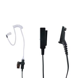 Caroo XPR 7550 Earpiece, 2 Wire Surveillance Kit Headset with One Pair Medium Earmolds for APX4000 6000 7000 8000 XPR6350 6550 6580 7350 7350e 7380 7550e 7580 7580e Two Way Radio Walkie Talkie