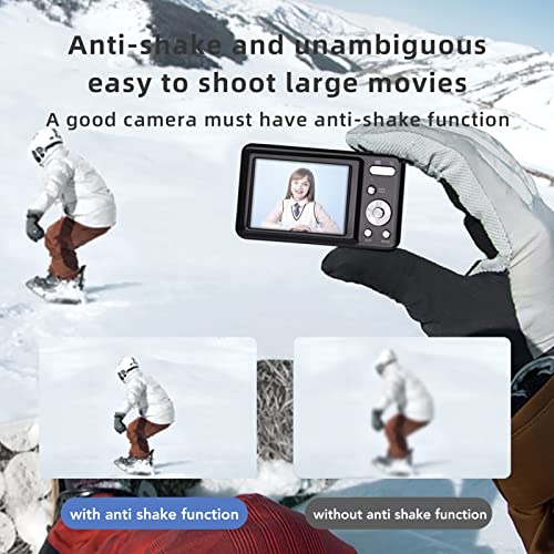 2.7in Camera, Automatic Light Sensitivity Speed Automatic White Balance Single Shot Portable Digital Camera Continuous Shooting for Beginners