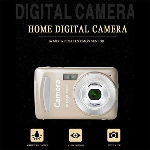 MEENE Digital Camera,Portable Cameras 16 Million HD Pixel Compact Home Digital Camera for Kids Teens Seniors (Color : Black)