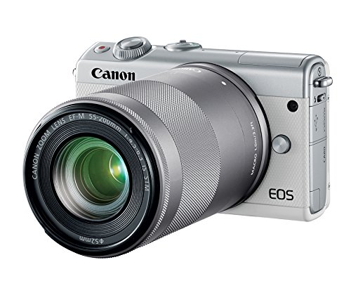 Canon EOS M100 Mirrorless Camera w/ 15-45mm Lens & 55-200mm Lens - Wi-Fi, Bluetooth, and NFC Enabled (White)