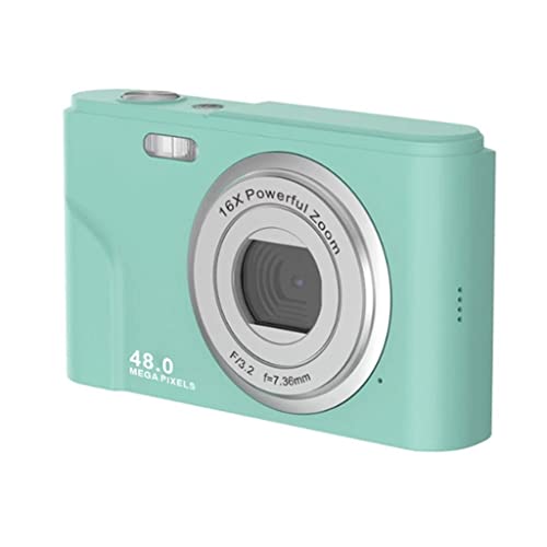 MEENE Digital Camera 48MP 2.4 Inch LCD Video Blog Camera 16X Zoom Kids Camera Student Camera Card Camera (Color : Green)