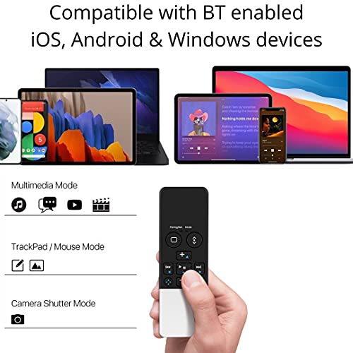 TNP Bluetooth Remote Control for iPad iPhone - Trackpad Media Presenter for iOS Mac Android Tablet PC - Wireless Camera Shutter, Media Button, Presentation Clicker, iPad Air Pro, MacBook Pro Mini M1