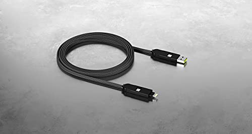 inCharge X - The 100W Swiss Army Knife of Cables, Portable Keyring Compatible with Apple iPhone/USB/USB-C/Micro USB Cable for All of Your Devices (Black-Cable)