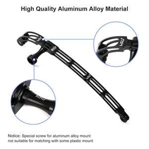 HSU (7 Pcs) All Aluminum Alloy Curved Extension Arm Kit Metal Pole Mount Helmet Stick Extension Arm Mount for GoPro Hero 11/10/9/8/7/6/5 Black,Session 5/4, DJI Osmo Action and More (7.9”/5.3”/3”)