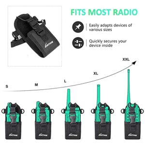 Radio Holder Walkie Talkie Pouch Molle Radio Pouch BaoFeng Radio Holster Strap Radio Case for Duty Belt Compatible with BaoFeng UV5R 888S F8HP Kenwood Icom HYT Arcshell Retevis H777 (1 Pack)