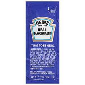 heinz real mayonnaise single serve packet (0.4 oz packets, pack of 500)