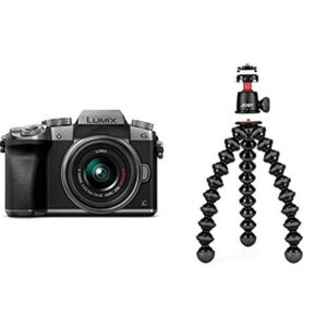 panasonic lumix g7 4k mirrorless camera with joby gorillapod 3k kit – black/charcoal