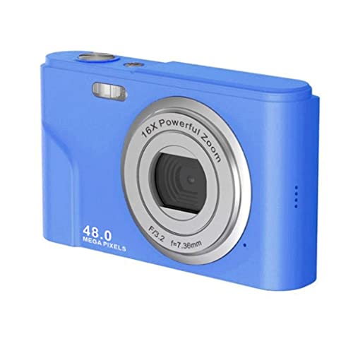 MEENE Digital Camera 48MP 2.4 Inch LCD Video Blog Camera 16X Zoom Kids Camera Student Camera Card Camera (Color : Blue)