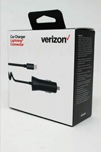 verizon 2.1a vehicle charger for apple lightning device, black