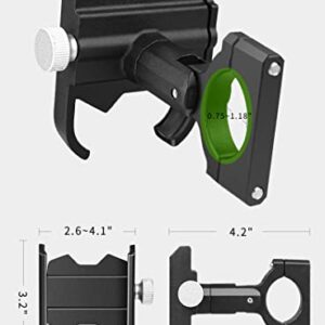 LINKEASE Aluminium Bike Phone Mount, Metal Motorcycle Phone Holder, Universal Bike Handlebar Phone Cradle, 360 Rotatable Compatible with 3.5-6.5 Inch iPhone & Android Cell Phones