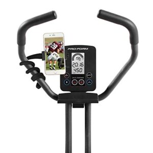 iTODOS Portable Flexible Cell Phone Holder Stand for Treadmill, Spin Bike, Stroller, Shopping Cart, Bed, Car, Kitchen, Desk, Compatible with iPhone, Android (Black)