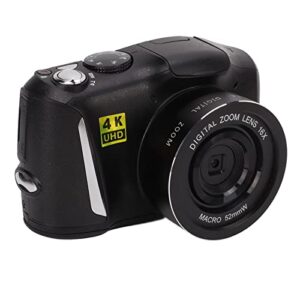 Digital Camera, Ultra HD 12MP Video Camera, DSLR Camera with 3.2in IPS Screen, 16X Digital Zoom, Wide Angle Lens, Macro Lens, 1500mAh Battery (Black)