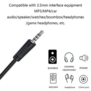 3.5mm Male AUX Audio Jack to USB 2.0 Male Charge Cable Adapter Headphone to USB Cord for Any Other Device with 3.5mm Port(3.3FT Black)