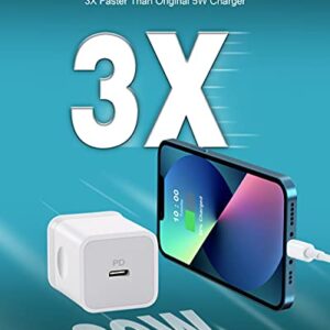 USB C Wall Charger Block 20W, ARCCRA 3-Pack USB-C PD Power Delivery Fast Type C Charging Block Brick Box Plug Adapter for iPhone 14 Pro Max 14 Plus 14 13 12 Pro Max Mini 11 XS XR X 8, iPad, AirPods
