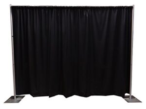 onlineeei premier portable pipe and drape backdrop kit 8ft x 10ft (black)