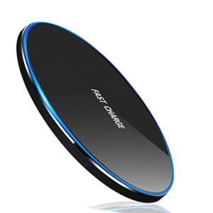 wireless charger fast charging pad certified qi compatible with apple iphone 13/12/se/11/x/xr/8, airpods, samsung galaxy/note s21/s20/s9, galaxy buds