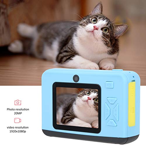 Children Digital 2 inch IPS Display Video Recording Camera Children Portable 20MP HD Children Digital Camera Toy Gift for Children Kid Camera(Blue)