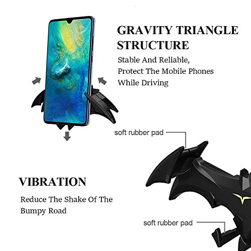 RFSRZ Car Vent Bat Mount Creative Bat Car Phone Holder Mount Universal Gravity Automatic Locking Hands Free